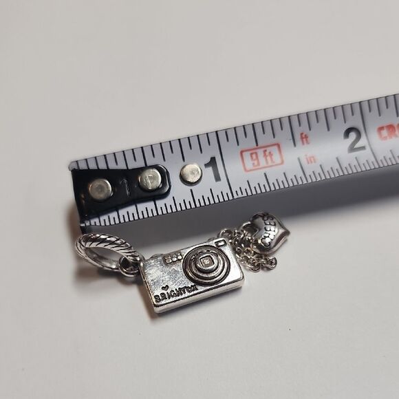 Brighton Camera Charm Dangle Jewelry Silver Tone Cheese Photography - Picture 3 of 3